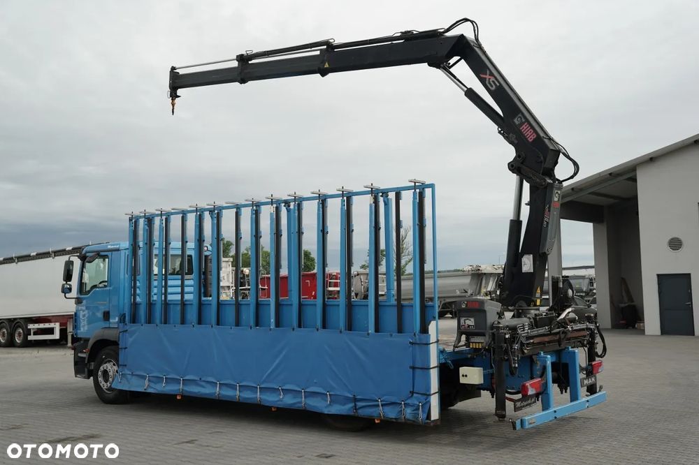 MAN TGM 18.290 / 4X2 / DO PRZEWOZU SZKŁA / HDS HIAB 122 E-2 / PLATFORMA  / UDŹWIG : 4 800 KG / STEROWANIE RADIOWE / EURO 5 - 4