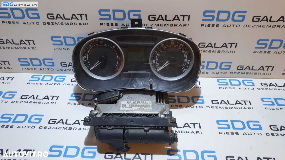 Kit Pornire ECU Calculator Motor Cip Cheie Imobilizator Skoda Fabia 2 1.4 TDI BMS 2007 - 2015 Cod 045906013R 045906013E 0281015050 5J0920911C - 1