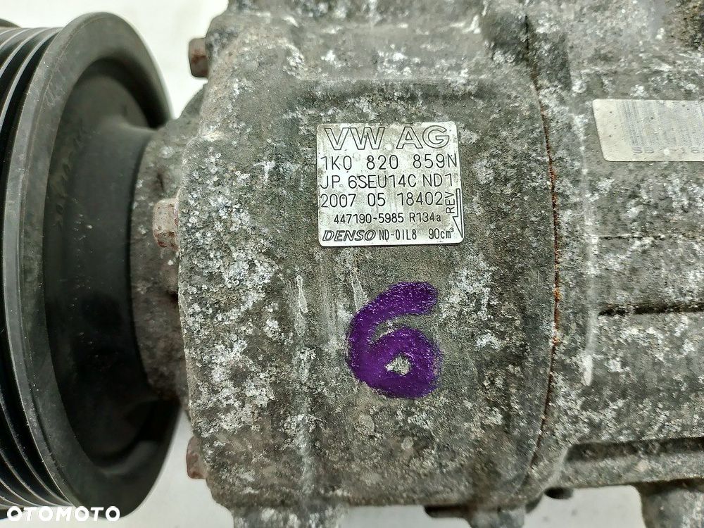 POMPA, SPRĘŻARKA KLIMATYZACJI VW JETTA V 1K0820859N JP6SEU14CND1 1.6 MPI - 5