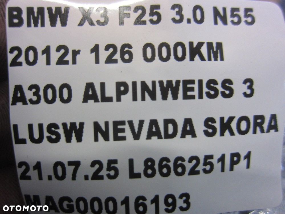 BMW X3 F25 RELING DACHOWY RELINGI ALU  KOMPLET 7230207 7230208 51137230208 - 14