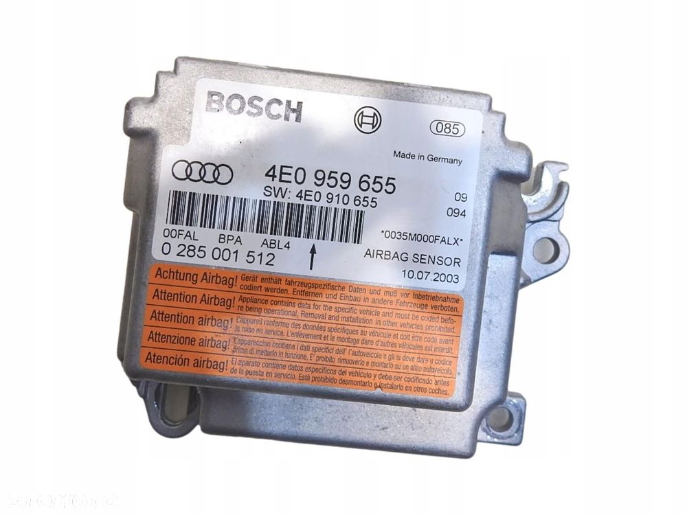 SENSOR AIR BAG AIRBAG AUDI A8 D3 4E0959655 4E0910655 0285001512 - 1