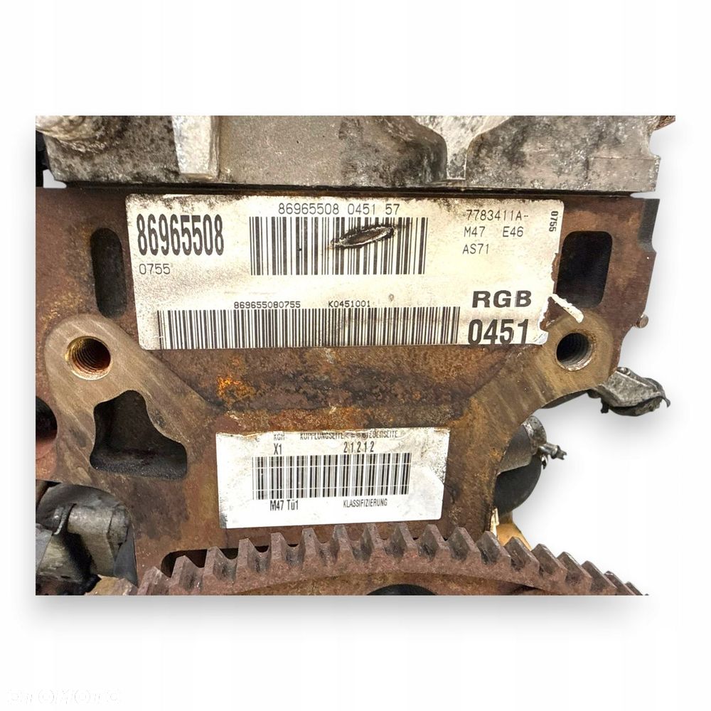 SILNIK M47D20 BMW E46 2.0 D DIESEL 150KM LIFT 204D4 DIESEL 160 442km - 3