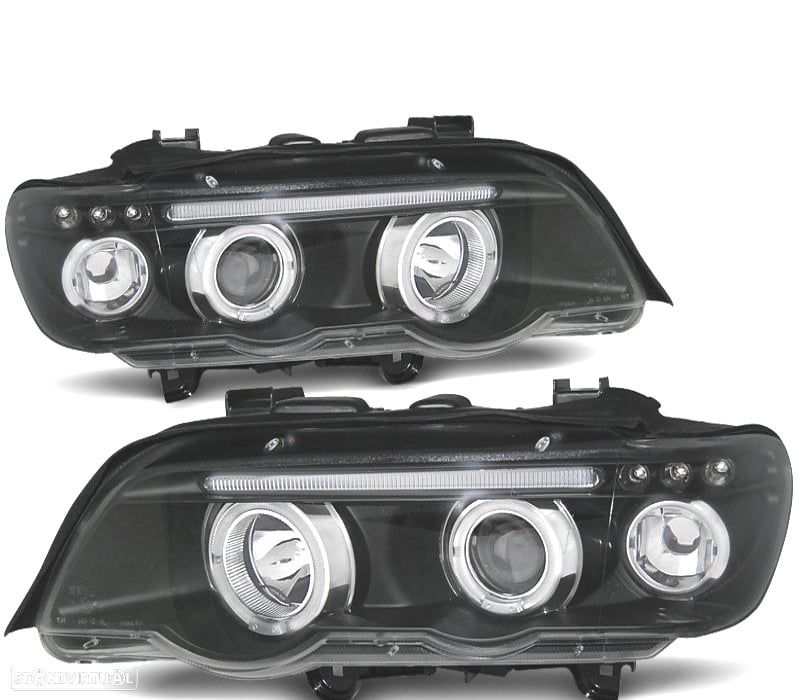 FARÓIS FRENTE ANGEL EYES X5 FUNDO PRETO - 2