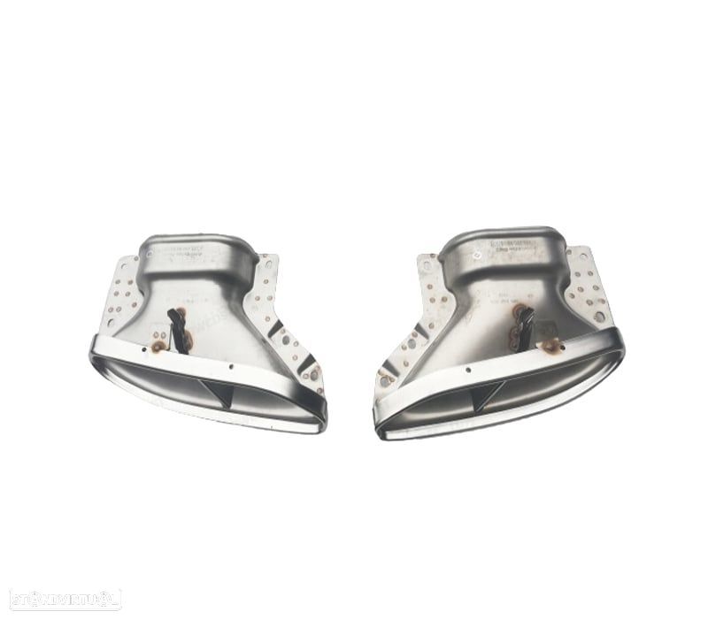 PONTEIRAS DE ESCAPE MERCEDES CLASSE S W222 13-17 LOOK MAYBACH AMG CROMADO - 2