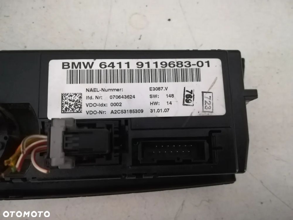PANEL NAWIEWU KLIMATYZACJI BMW E87, E81, E82 9119683 5 E39 - 3