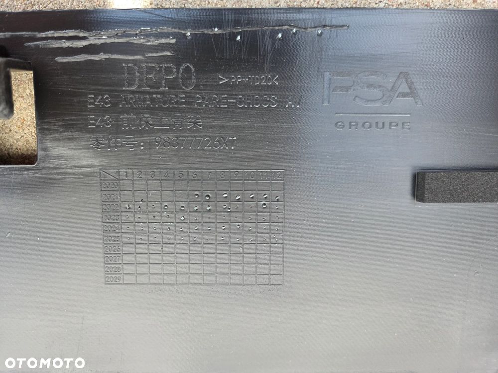 Wzmocnienie górne pas przedni Citroen C5X  98377726XT   NOWE - 14