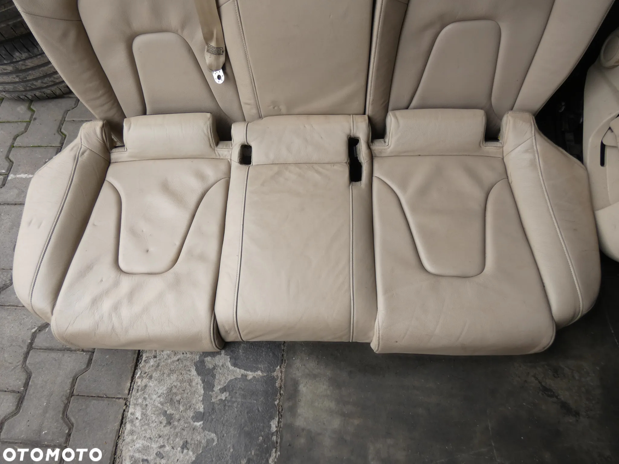 AUDI A4 B8 SEDAN FOTELE KANAPA KOMPLET BEŻOWE SKÓRA GORLICE - 19
