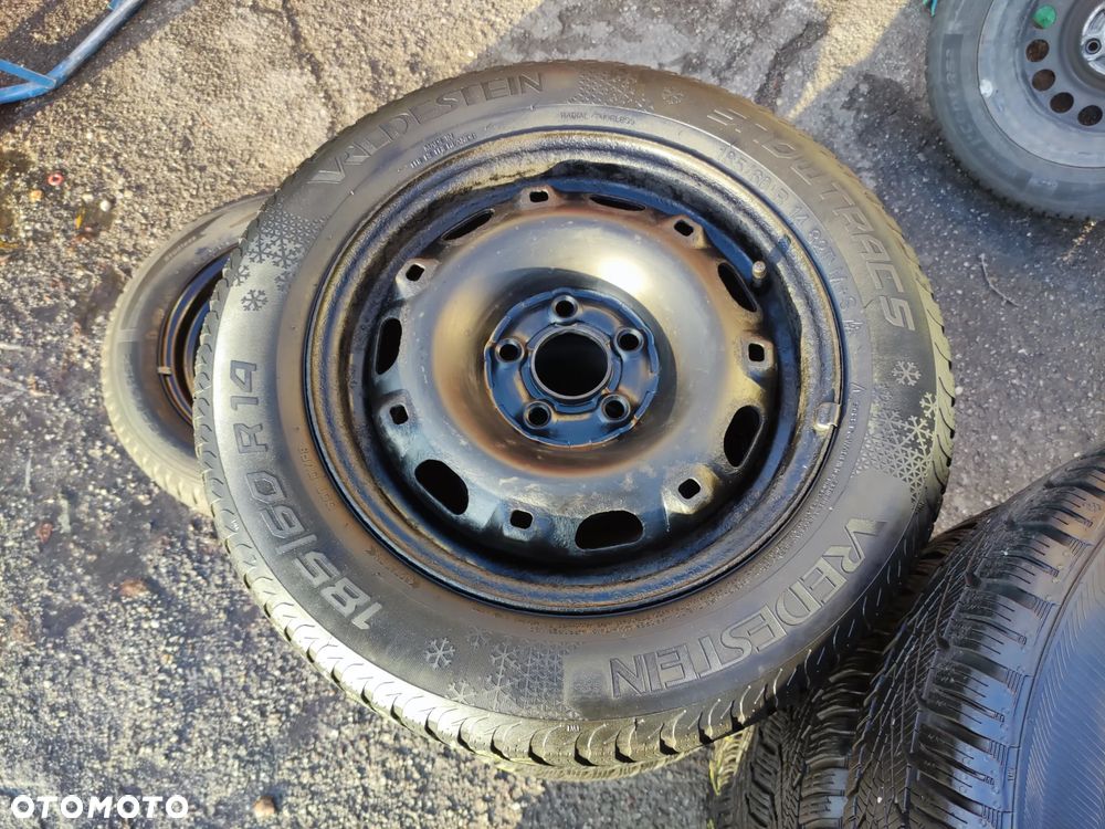 5x100 Felgi Stalowe Stal 14 Koła Zimowe Zima SKODA FABIA PRAKTIK ROOMSTER RAPID SEAT IBIZA CORDOBA TOLEDO IV 4 VW FOX POLO Legnica ALU-RAD 185/60 5mm - 3