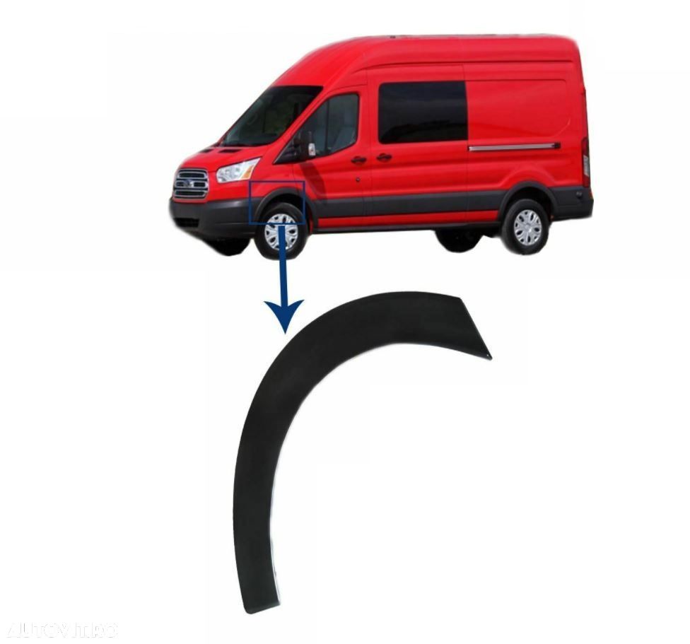 Bandou aripa fata Ford Transit, 01.2014-, partea stanga, spre fata; negru - 2