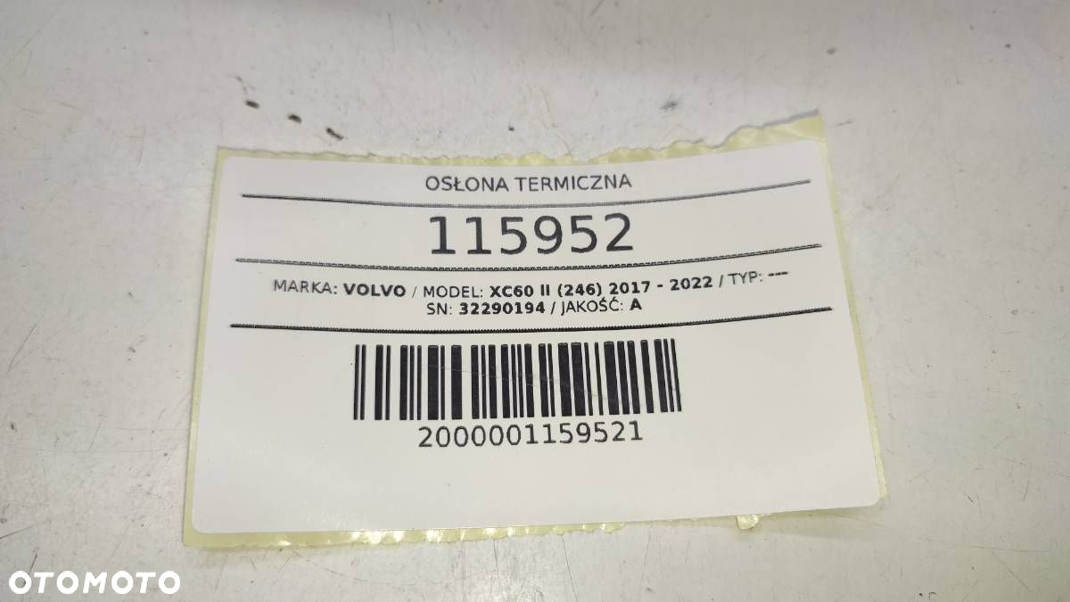 OSŁONA TERMICZNA VOLVO XC60 II V90 S90 32290194 - 4