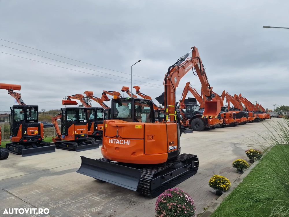 Hitachi ZX85-6, 2022, 2.582h, Masa Operationala 8,65t, CUPLA RAPIDA HIDRAULICA+3 CUPE NOI, SENILE NOI, Inst picon, camera spate, ad sapare 5m, ridica 4,5t, LAMA NIVELARE, Sistem antifurt, 58CP, Leasing 4 ani cu rata lunara 1300Eur/6500 lei,PROMOTIE 58.900eur - 27