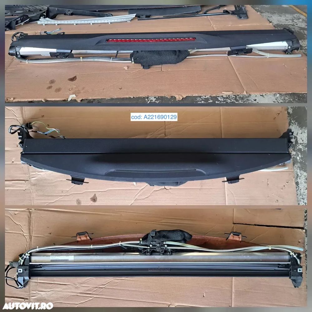 Panou perdeluta luneta grila difuzoare ornamente stalp torpedou ornamente ornament trim trimuri praguri parasolar covorase Mercedes s class w221 - 2