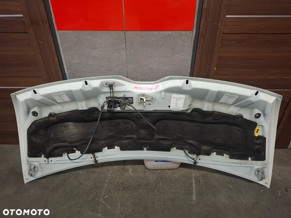 Maska pokrywa silnika biała Renault Master III 2018 rok do założenia - 2