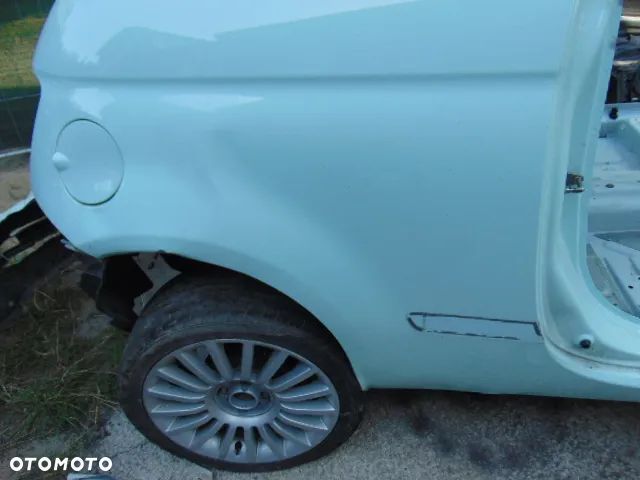 FIAT 500 TYLNA ćwiartka ćwiara próg słupek BŁOTNIK PRAWY PRAWA strona tył tylny 166 Latte menta - 4