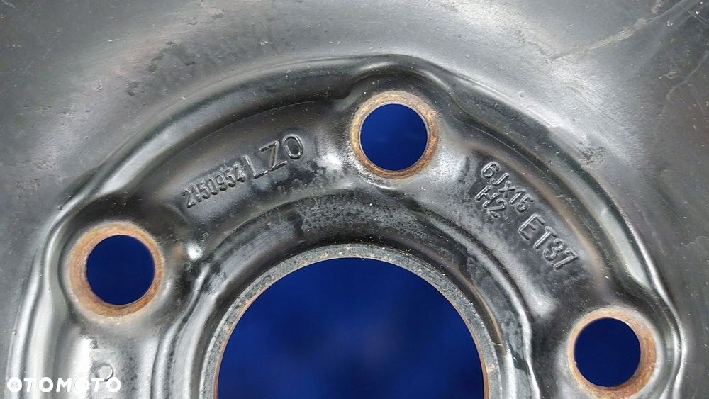 felga stalowa koło zapasowe vw passat b5 15'' 5x112 et37 6j 3b0601027d - 6