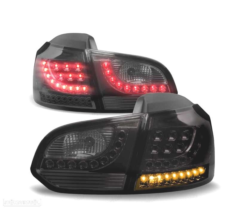 CONJUNTO DE FAROLINS PARA VOLKSWAGEN VW GOLF 6 08-12 FULL LED STYLE FUMADOS - 1