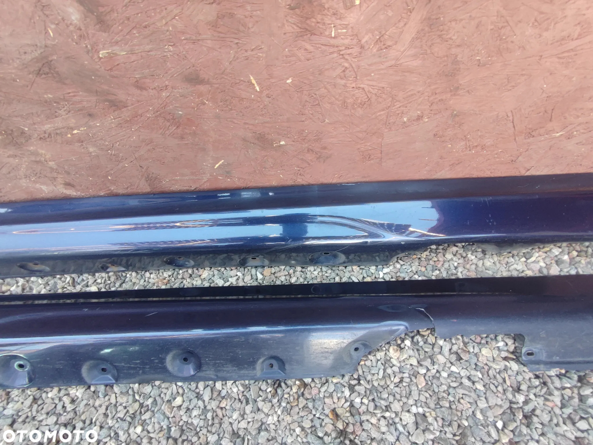 BMW E46 SEDAN / TOURING ORYGINALNE NAKŁADKI NA PROGI M-PAKIET LEWA / PRAWA W KOLORZE orientblau metallic 317/5 O NR. 51 71 0 002 127 / 51 71 0 002 126 OEM W BARDZO DOBRYM STANIE - 5