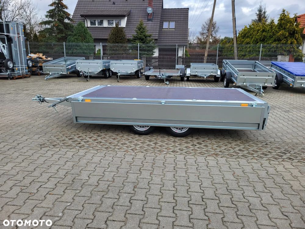 Neptun DOSTAWA! Przyczepa platforma wym. 320x168 SPAWANA! koła pod spodem N7-320 2 kps, wszystkie burty DEMONTOWALNE, lekka kat.B GN233 - 8