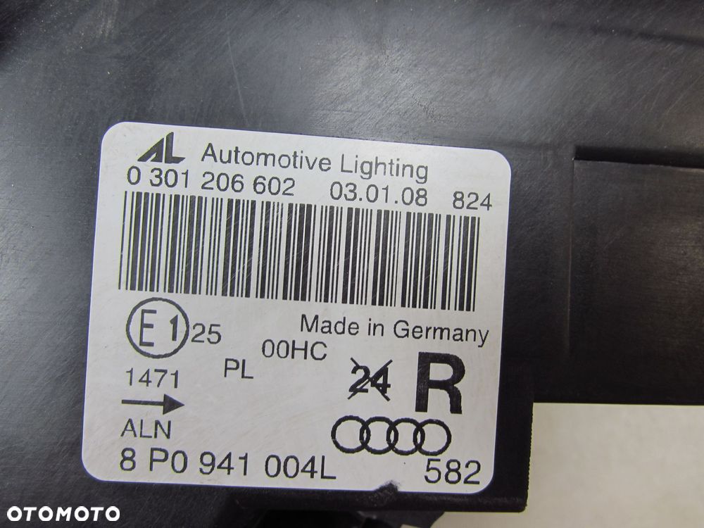 AUDI A3 8P SPORTBACK 5D 08-09 LAMPA PRZOD PRAWA 8P0941004L UK - 7