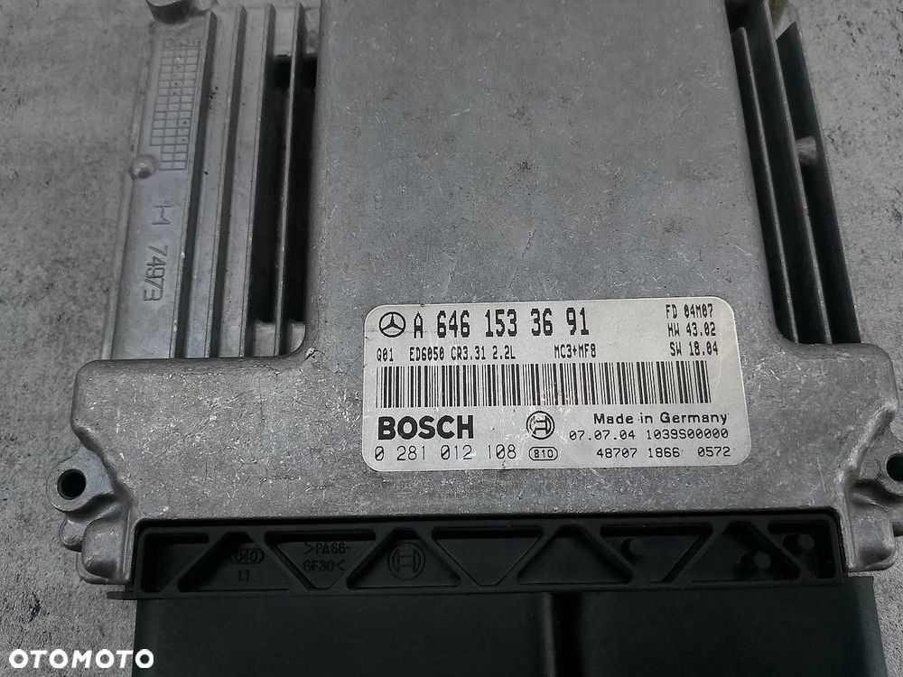 KOMPUTER, STEROWNIK MERCEDES-BENZ VIANO A6461533691 0281012108 2.2 CDI - 4
