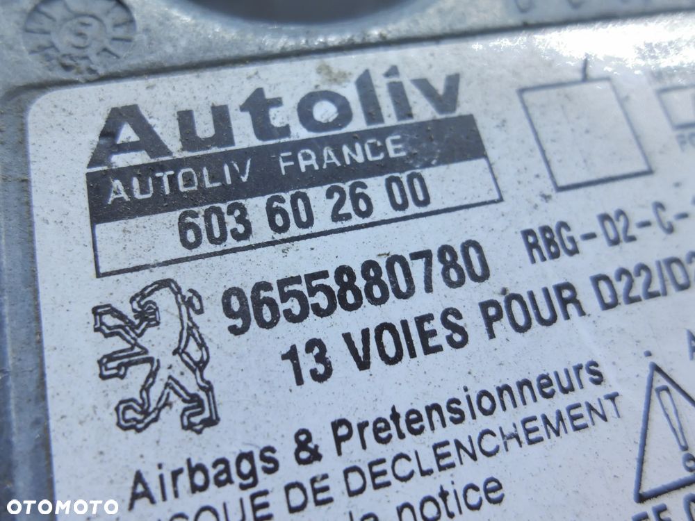 SENSOR MODUŁ AIRBAG PEUGEOT 407 9655880780 603602600 - 2