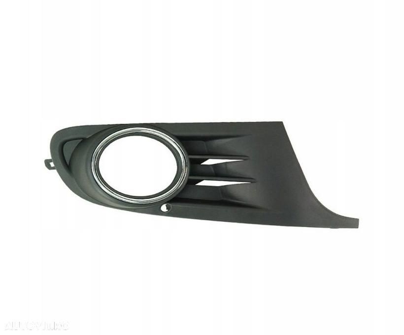 Grila bara Vw Golf 6 (5k) 10.2008-2016, Fata partea Dreapta, Marca Retov, cu gaura pentru proiector, cu inel cromat, 5K0854662RYP - 1