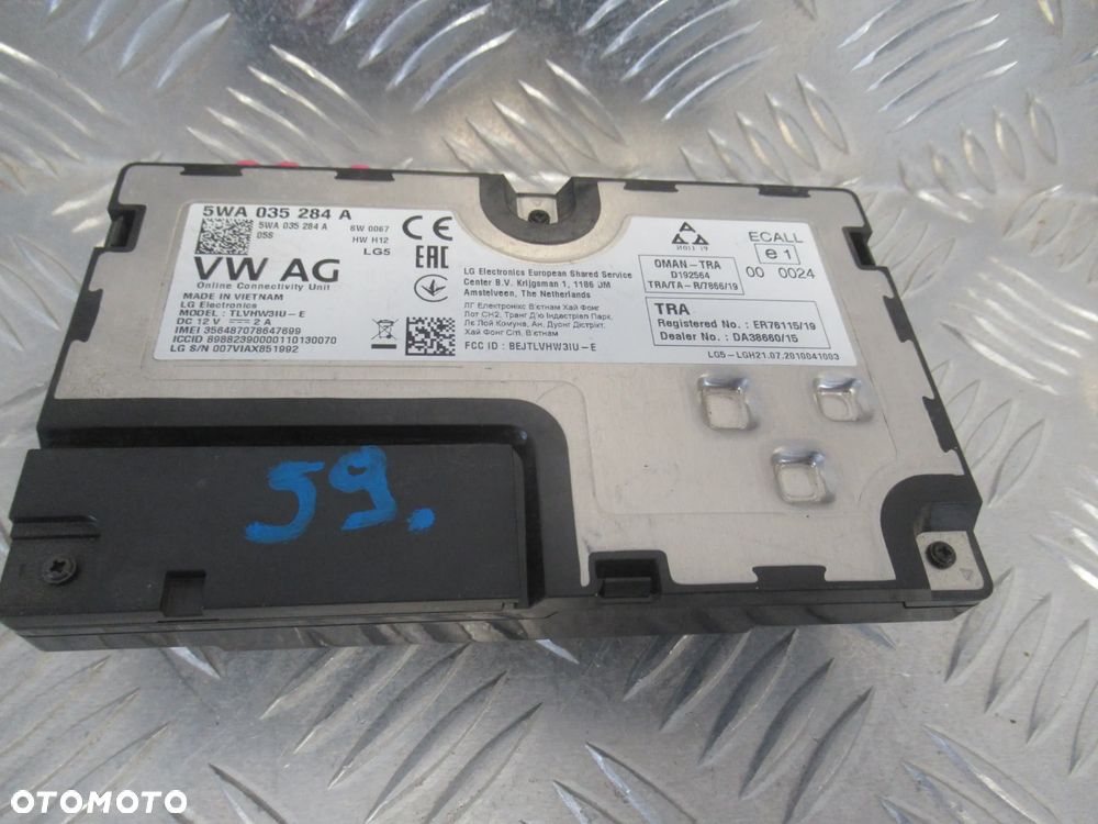 MODUŁ STEROWNIK ONLINE VW SKODA SEAT 5WA035284A - 9