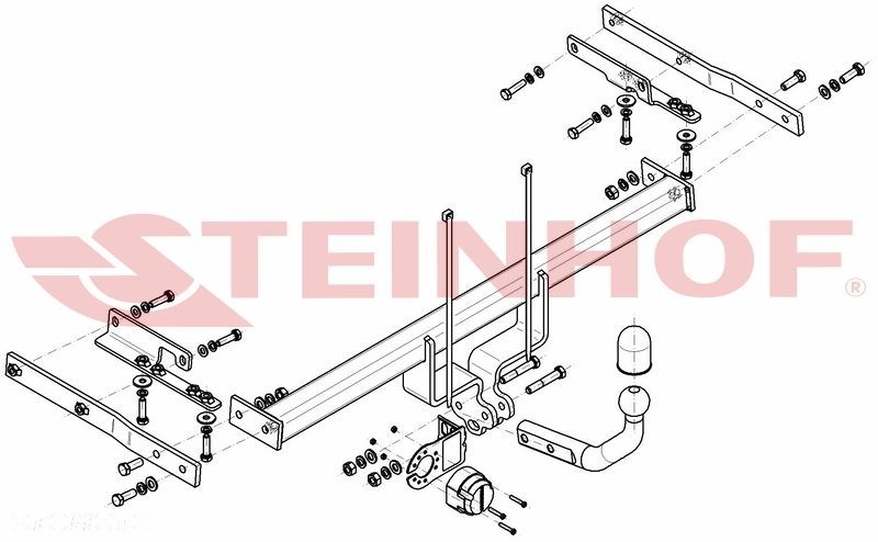 Hak Holowniczy + MODUŁ 7PIN do Nissan Tiida 5 drzwi od 2007 - 2
