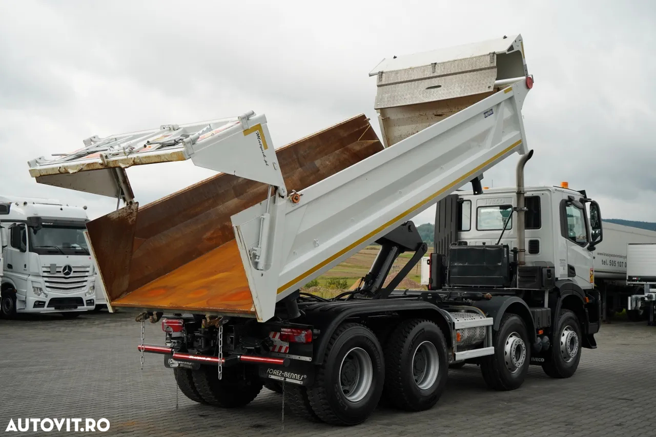 Iveco X-WAY 480 / 8X4 / BASCULATOR DUBLU / HIDRAULIC LATERAL / CLAPETĂ HIDRAULICĂ / AUTOMAT / IMPORTAT - 5