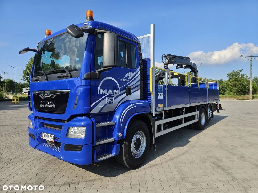 MAN TGS 26.360 6X2 E6 skrzynia + dźwig HMF1420 z pilotem - 6