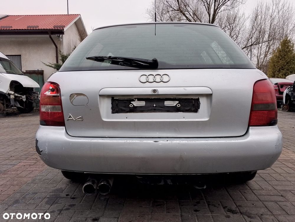 Audi A4 B5 (94-97r.) 1.6 B 100KM. Silnik AHL Skrzynia DCM lakier LY7M. Cały na części. GWARANCJA !!!  Przód Tył Zestaw Komplet Drzwi Klapa Zderzak Błotnik Maska Grill Atrapa Szyba Pas Lampa Lusterko Boczki Fotel Kanapa Kokpit Deska Rozdzielcza Przełącznik Włącznik Sterownik Przewody Wiązka Instalacja Moduł Komputer Czujnik Listwa Pompa Alternator Wtryski Głowica Rozrusznik Kompresor Sprzęgło Dwumas Silnik Skrzynia ABS Klimatyzacji Paliwa Wspomagania Kolektor Turbina Przepustnica Zawór Chłodnica Koło Hak Belka Sanki Zawieszenie Mcpherson Półoś Amortyzator Wydech Tłumik Zacisk Most - 5