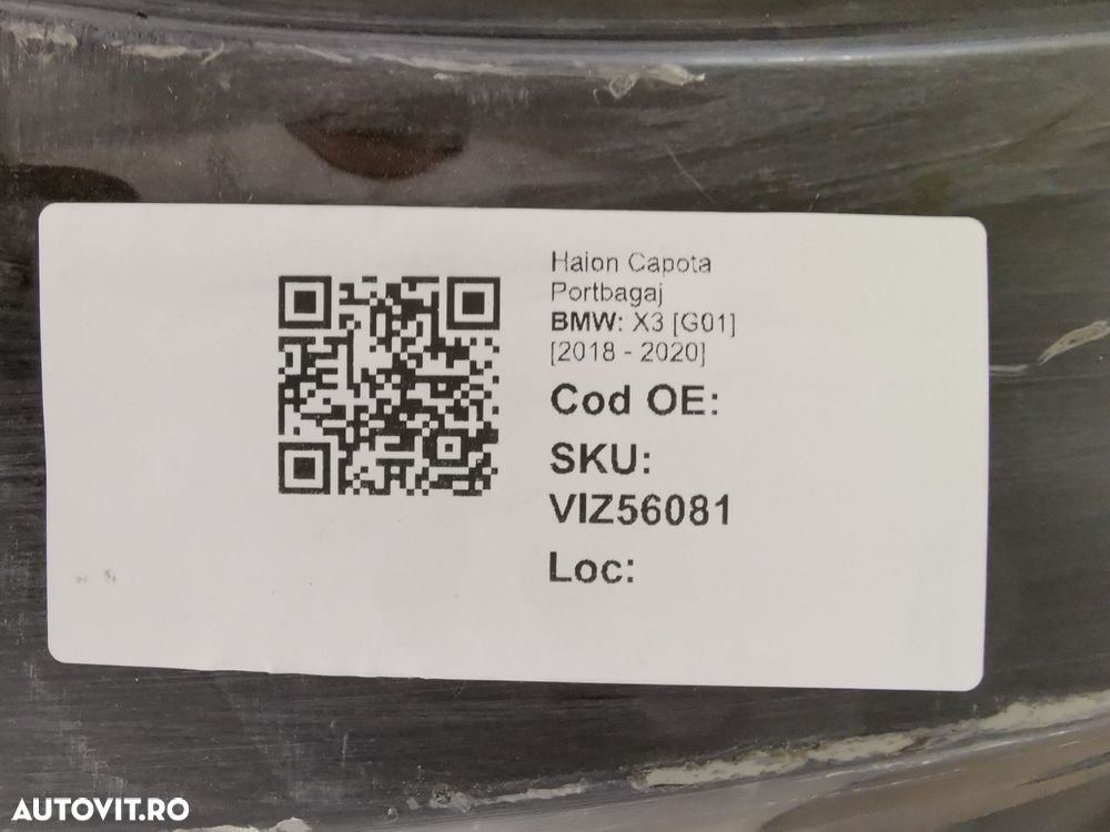 Haion Capota Portbagaj BMW X3 [G01] 2018 2019 2020 2021 2022 2023 2024 - 8