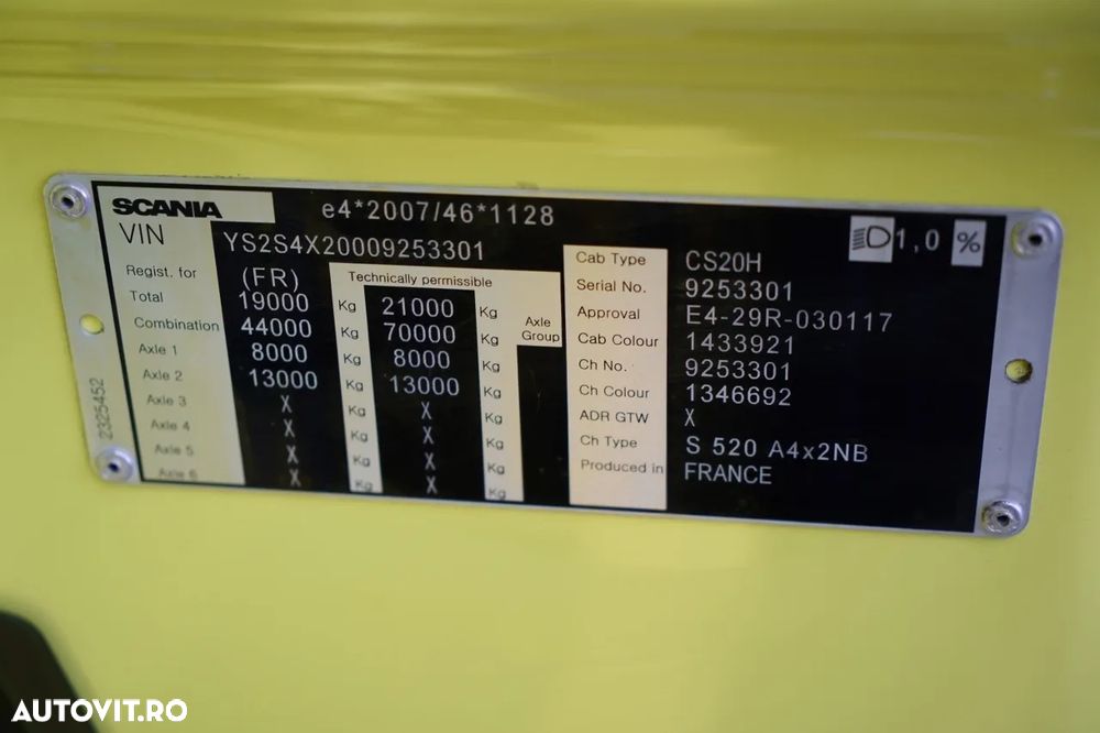 Scania S 520 / V8 / RETARDER / I-PARK COOL / COMPLET AIRMATIC / PIELE / - 38