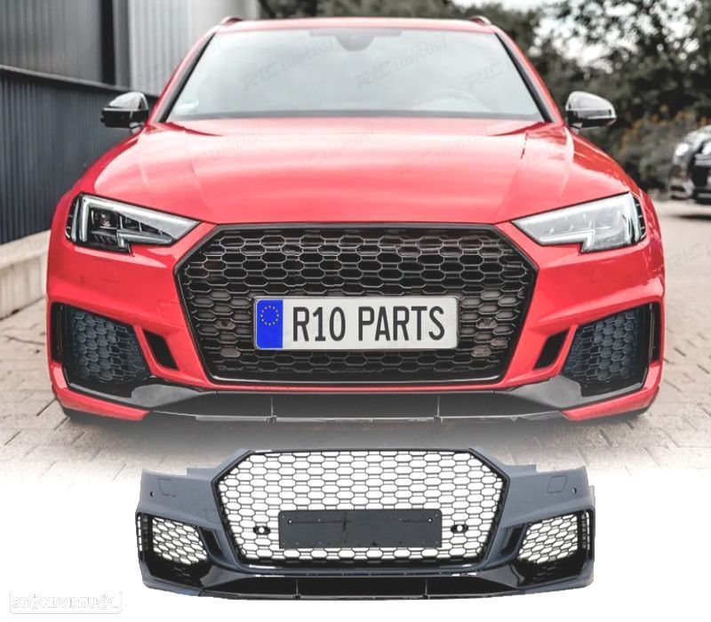 PARA-CHOQUES FRONTAL AUDI A4 B9 17-20 LOOK RS4 PDC - 1