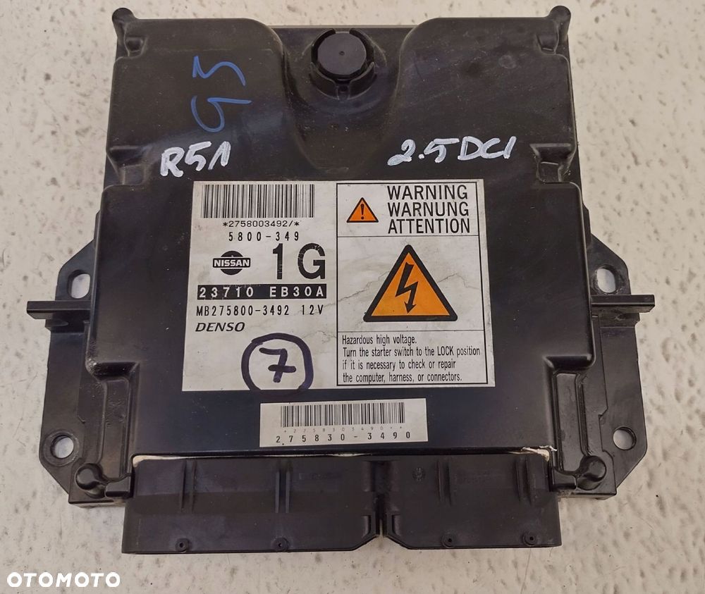 nissan pathfinder r51 05-10 2.5 dci komputer sterownik silnika 23710-eb30a - 2