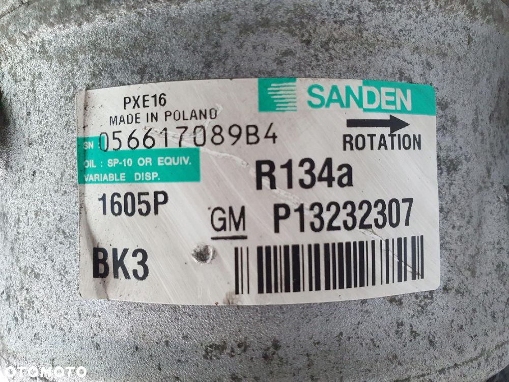 SPRĘŻARKA KLIMATYZACJI Opel Insignia 2.0 CDTI P13232307 kompresor - 3