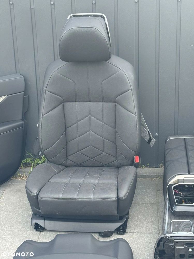FOTELE TAPICERKA BMW 7 G70 INDIVIDUAL CZARNE MASAŻ WENTYLACJA GRZANE - 8