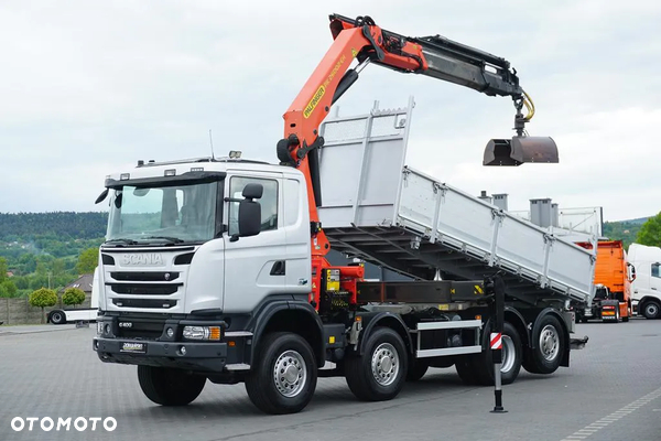 Scania G 400 / E 5 / 8 X 4 / 4 x 4 / WYWROTKA + HDS / TRIDEM / PALFINGER PK 26002 / MANUAL