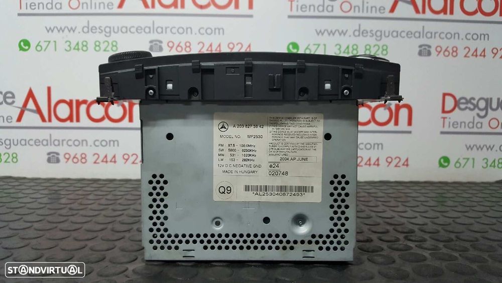 SISTEMA AUDIO / RADIO CD MERCEDES CLASE C (W203) BERLINA 220 CDI (LA) (203.008) - 2