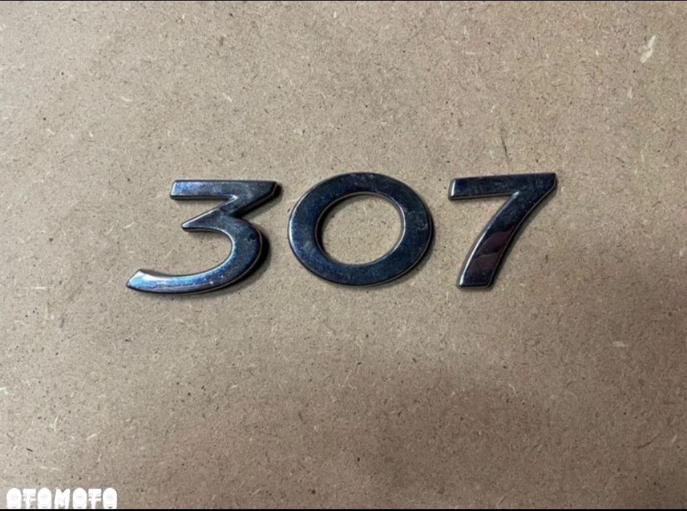 Znaczek emblemat napis tylnej klapy tył Peugeot 307 - 1