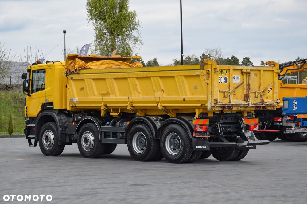 Scania P410 / 8x4 / EURO 6 / WYWROTKA / HYDROBURTA / AUTOMAT / KAMERA COFANIA / NAWIGACJA / HAK / NISKI PRZEBIEG / SERWISOWANY / SPROWADZONY - 7