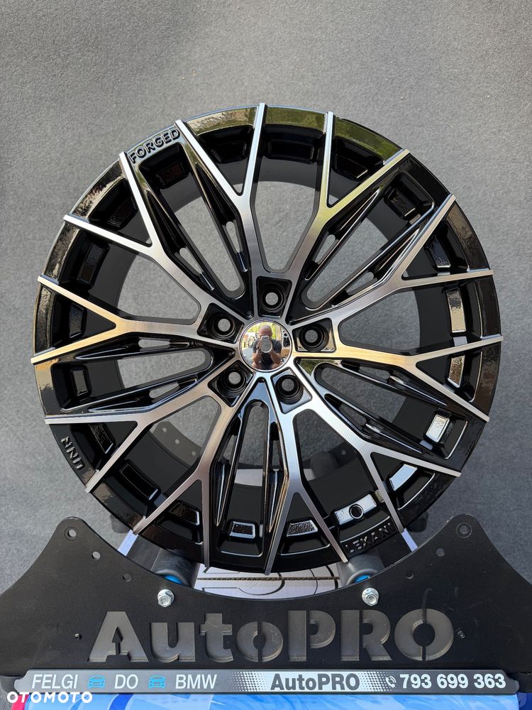 NOWE alufelgi M pakiet 5x112 18 felgi 8j ET35 BMW seria 3 G20 G22 G30 G31 F44 G22 G23 G32 F39 G60 G01 X1 F48 G42 X2 U06 Active Tourer Z4 G29 xDrive Styling 930 czarne polerowane jak Japan Racing Carbonado Rubin - 1