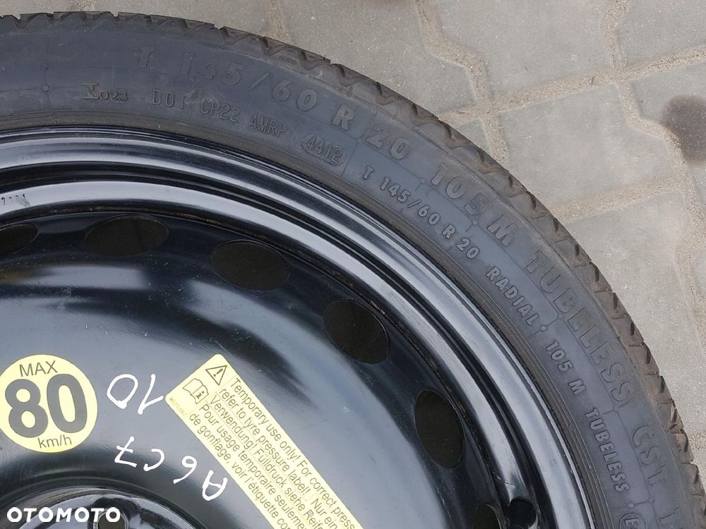 AUDI A6 C7 10-18r AUDI A7 18r- KOŁO DOJAZDOWE r20 LEWAREK KLUCZ UCHO - 6