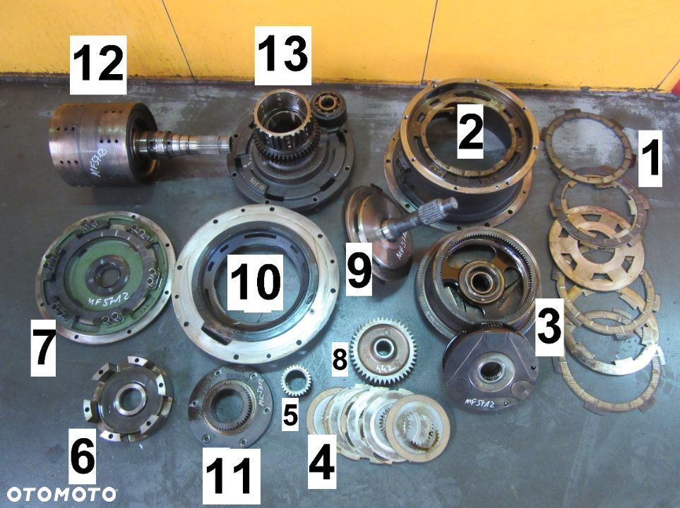 Kosz wałek tryb zębatka tarczka przekładka docisk DYNA-4 Massey Ferguson 5710 5711 5712 5713 SL - 1