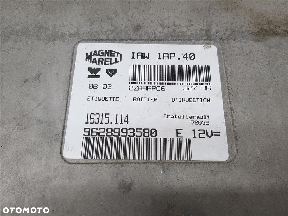 Komputer sterownik silnika Citroen Berlingo I 1996-2010 1,4 B 9628993580 - 4