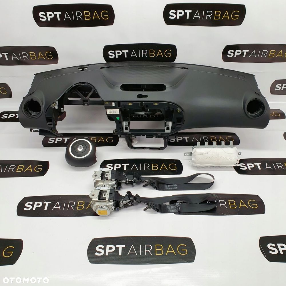 RENAULT TWINGO 3 DESKA ROZDZIELCZA KONSOLA KOKPIT PULPIT PODUSZKI AIRBAG AIR BAG PASY KIT SET - 1
