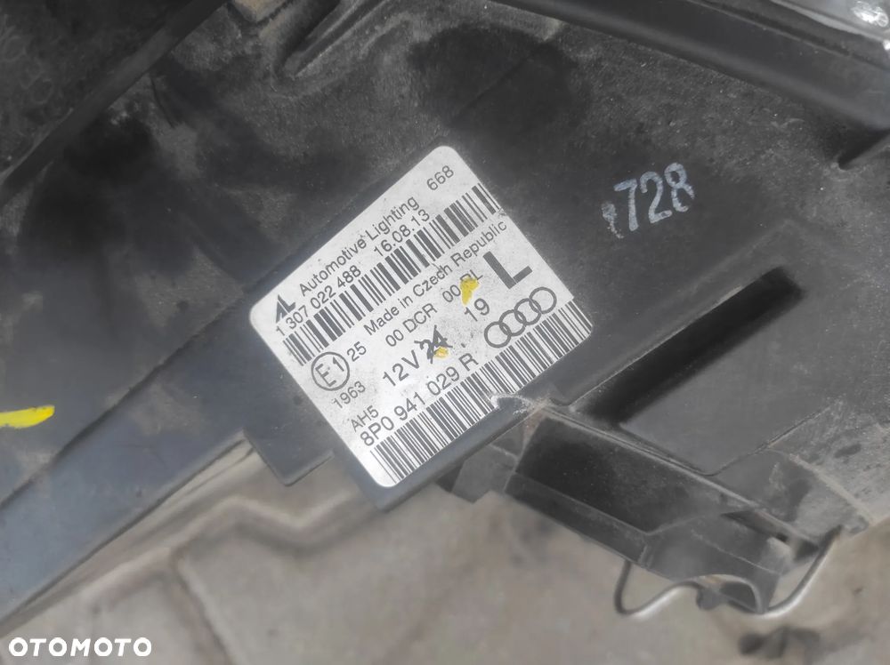 AUDI A3 8P 03-08R LAMPA LEWA PRAWA PRZEDNIA LEWY PRAWY PRZÓD BIXENON SKRĘTNY EUROPA 8P0941029R ORYGINALNE CAŁE WYSYŁKA !!!!! - 6