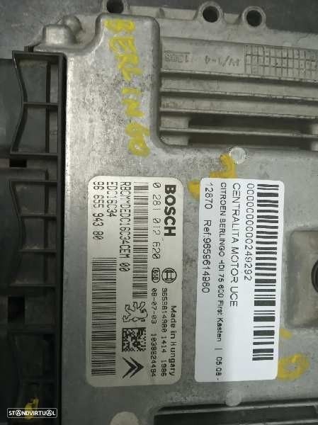 CENTRALINA MOTOR UCE CITROEN BERLINGO / BERLINGO FIRST LIMUSINA 2009 -9659614980 - 1