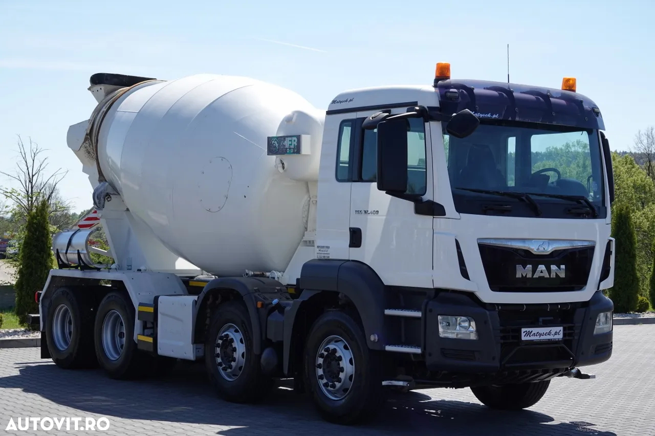 MAN TGS 32.400 / 8X4 / BETONIERĂ / 9 M3 / IMER / MANUALĂ / EURO 6 - 6