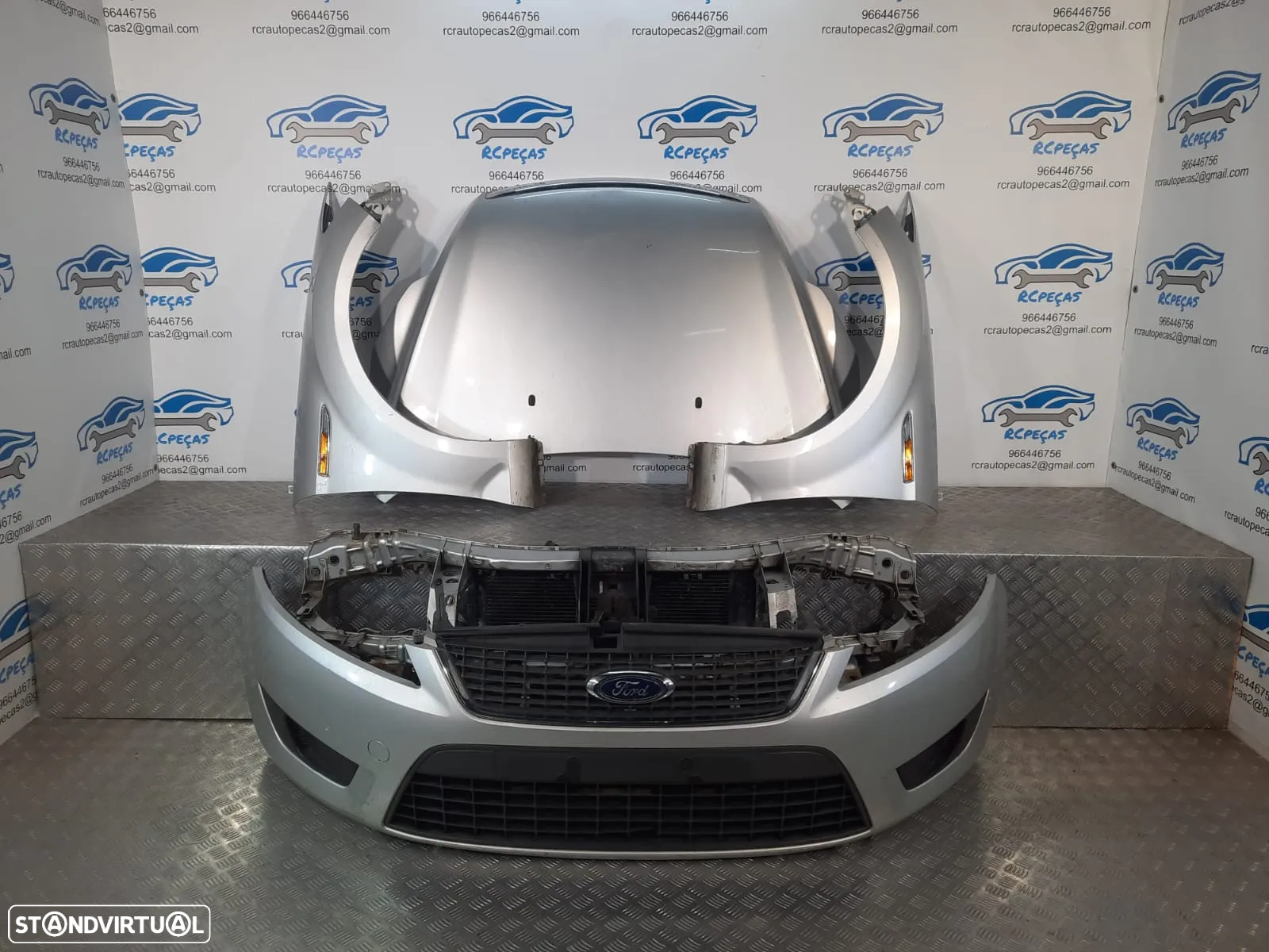 FRENTE COMPLETA FORD MONDEO IV 4 MK4 CAPOT PARACHOQUES GUARDA-LAMAS OTICAS RADIADOR VENTILADOR FRENTE FIBRA REFORÇO - 12